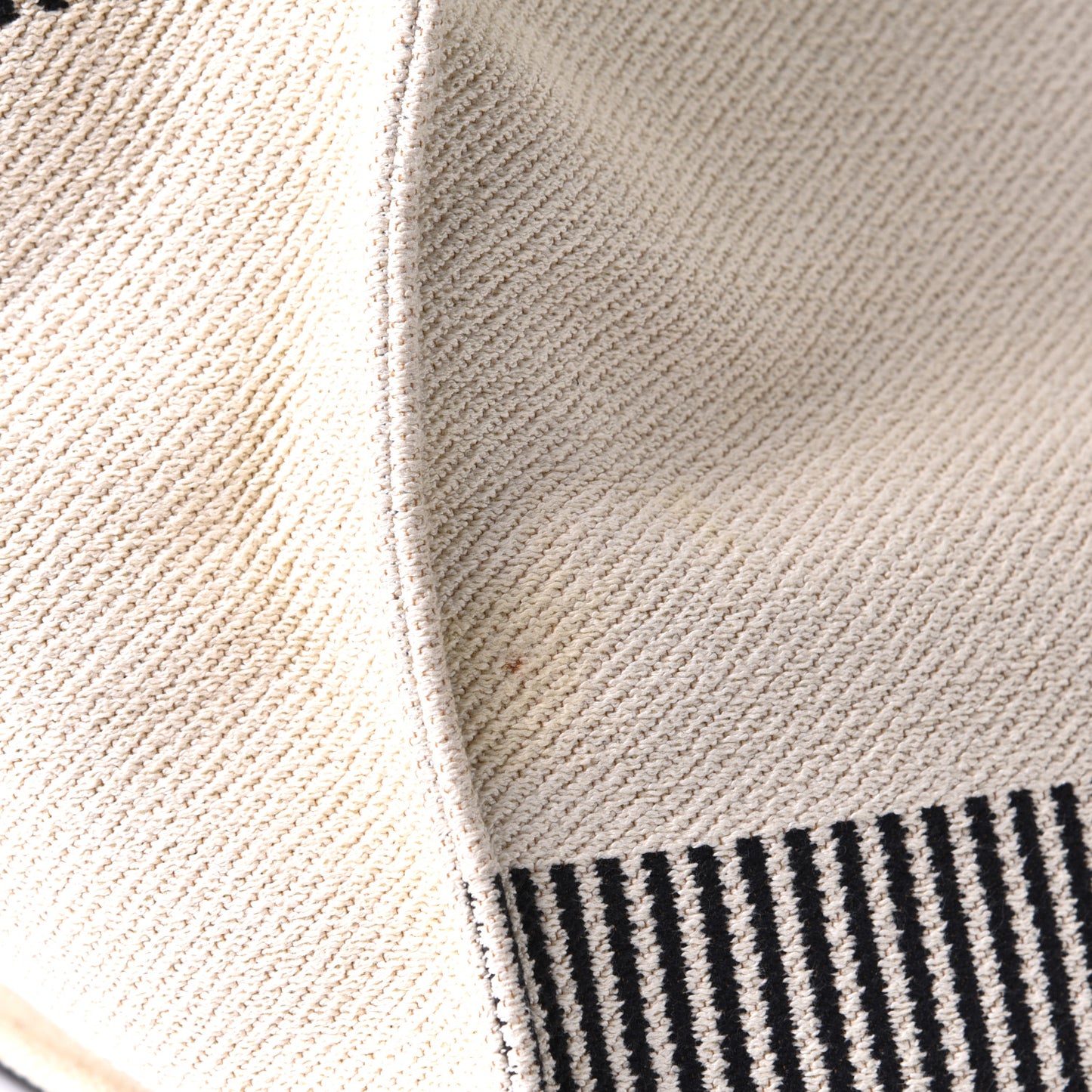 Textured Canvas Smooth Calfskin Medium Big Bag Natural