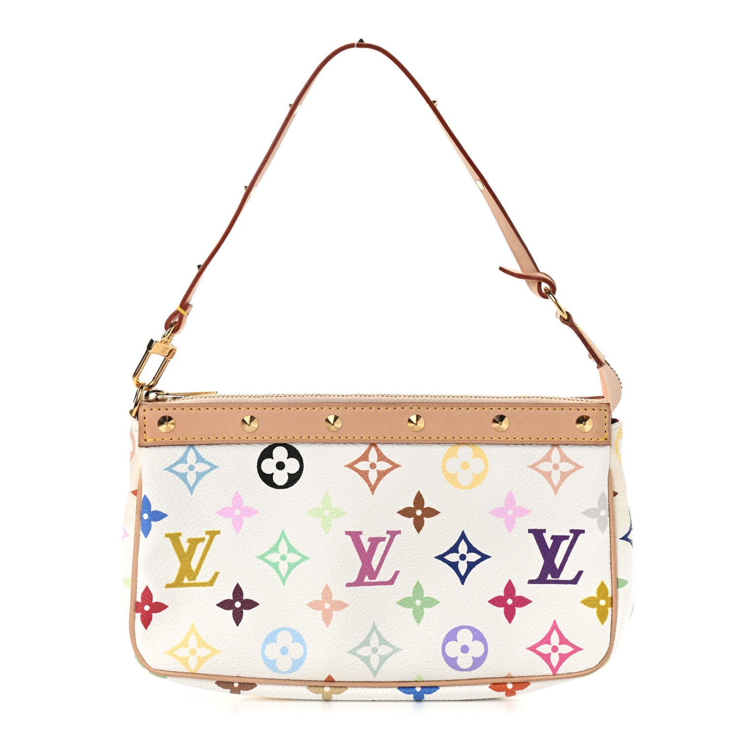 Monogram Multicolor Pochette Accessories White