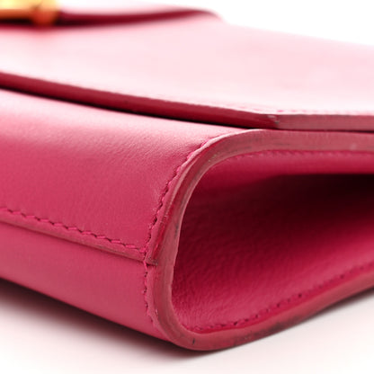 Saint Laurent Calfskin Classic Y Ligne Clutch Fuchsia 10 of 10