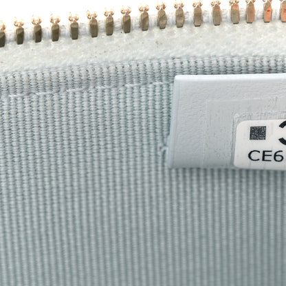 Chanel Caviar Quilted Top Handle Slim Vanity With Chain Light Blue 7 of 11