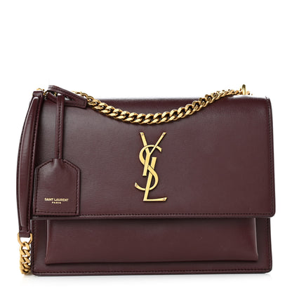 Saint Laurent Calfskin Medium Monogram Sunset Pallisandre 1 of 20