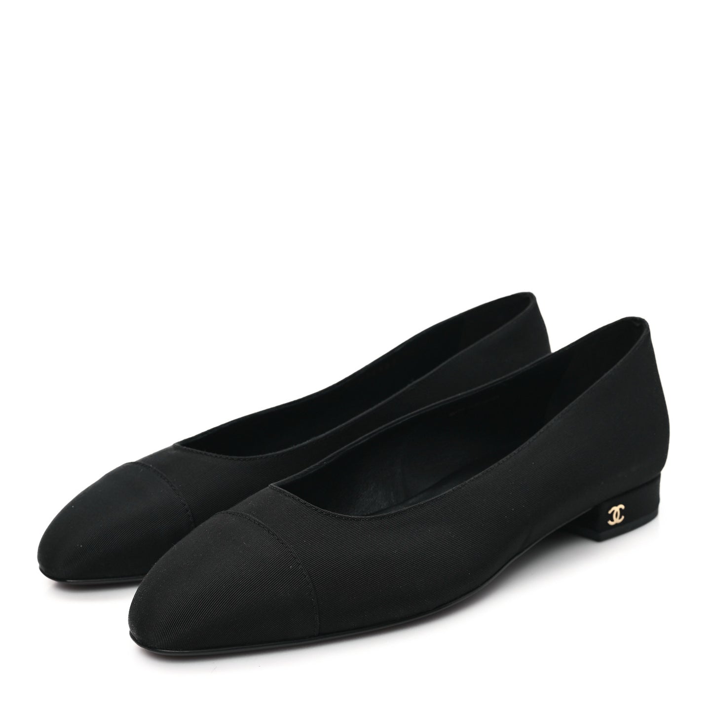 Grosgrain Cap Toe Uniform Ballerina Flats 40 Black