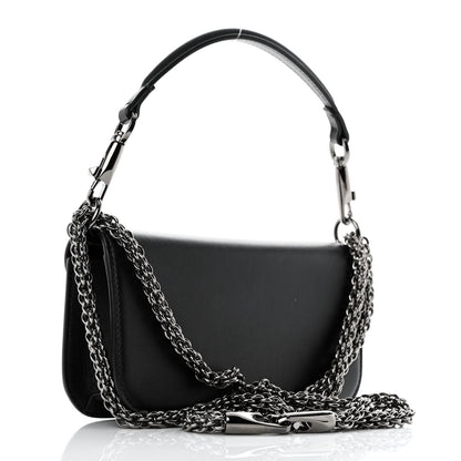 Valentino Garavani Calfskin Crystal Vlogo Small Loco Shoulder Bag Black 2 of 9