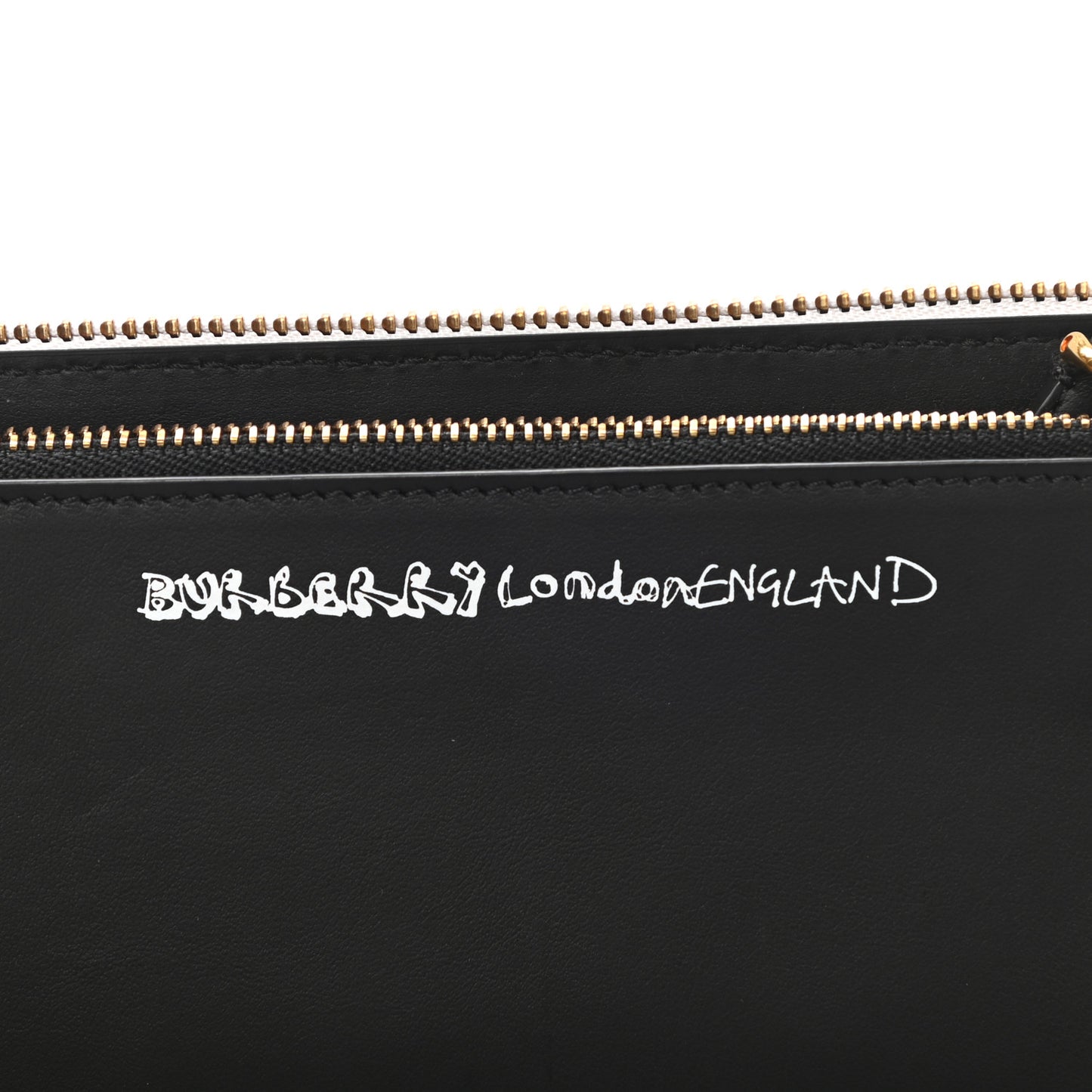 Calfskin Print Zip Around Wallet Multicolor White