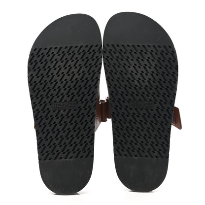 Hermes Epsom Womens Chypre Sandals 39 Natural 5 of 8