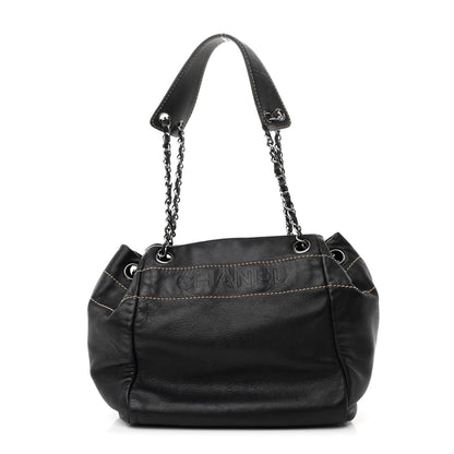 Chanel Lambskin Lax Accordion Shoulder Bag Black 1 of 12