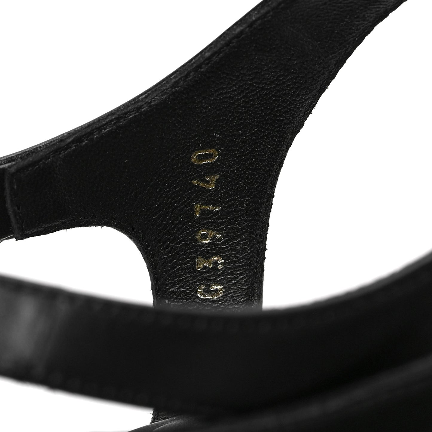 Calfskin CC Logo Thong Sandals 39.5 Black