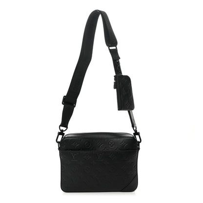 Louis Vuitton Calfskin Monogram Shadow Duo Messenger Black 1 of 11