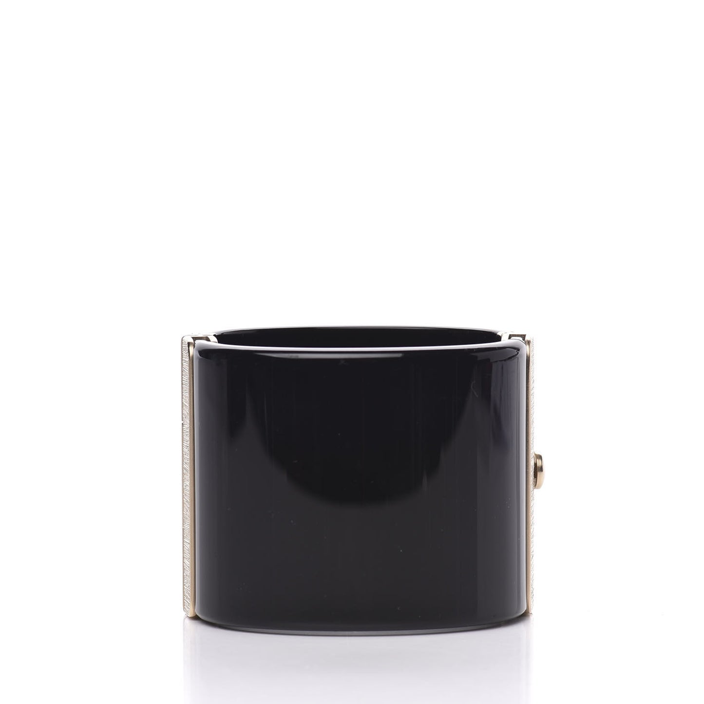 Resin CC Cuff Bracelet Black Gold