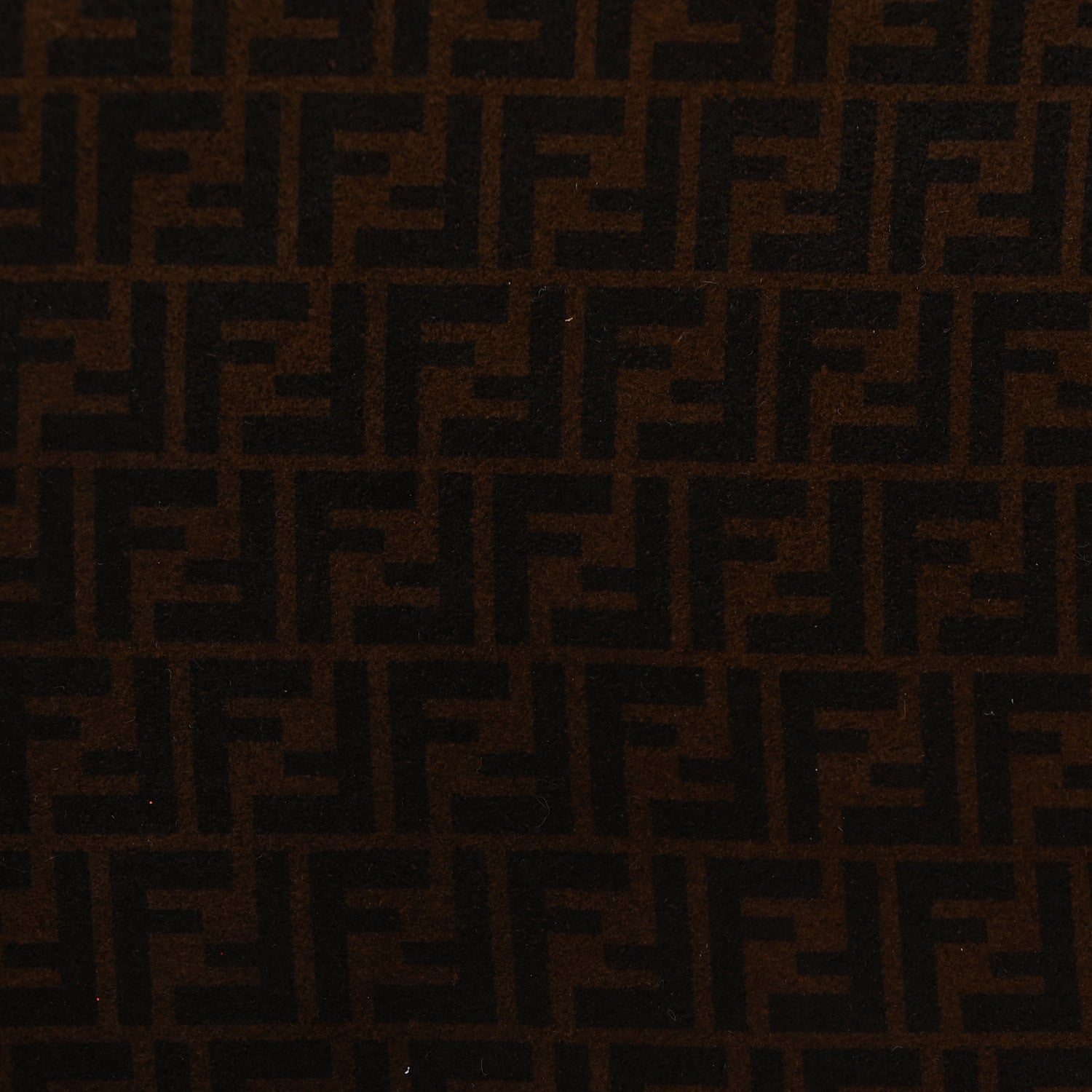 Fendi Suede Vitello King Micro FF Large Flat Pouch Sigaro  Sigaro Marrone Ebano 10 of 10