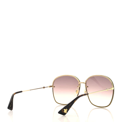 Gucci Square Frame Sunglasses GG0228S Gold 4 of 8