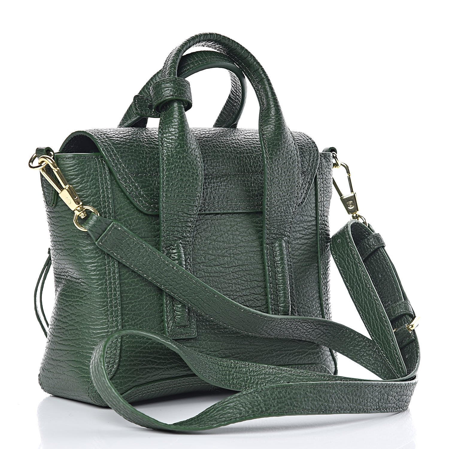 3.1 Phillip Lim 3.1 Textured Calfskin Mini Pashli Satchel Jade 3 of 11