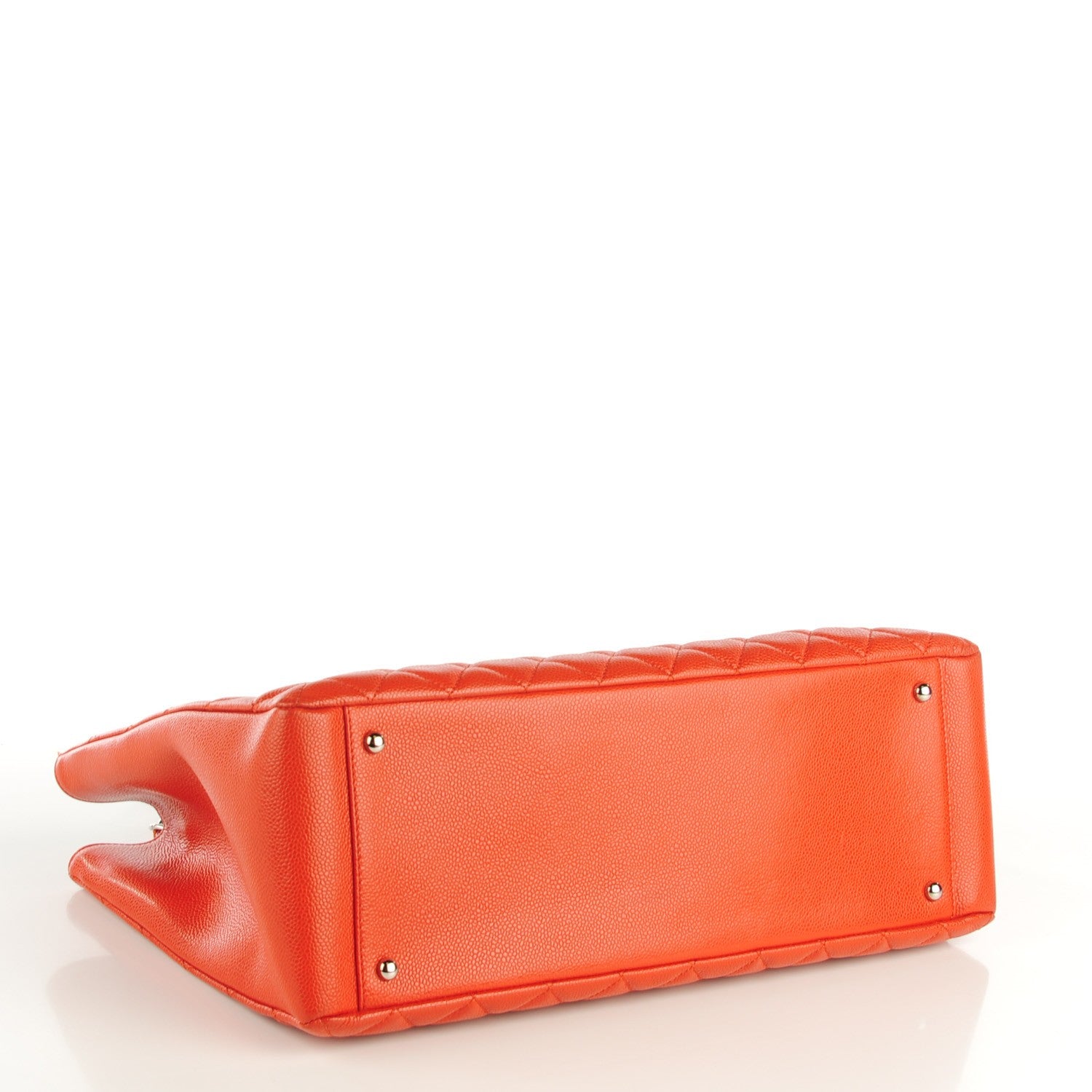 Chanel Caviar Quilted XL Grand Shopping Tote GST Orange 4 of 7