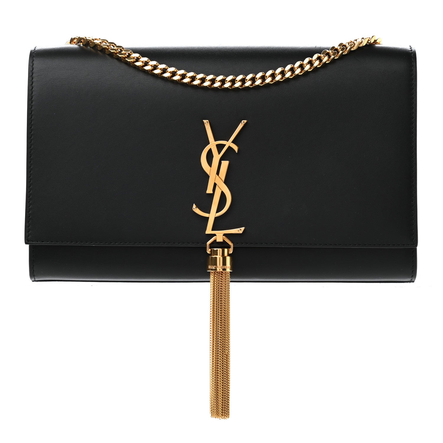 Saint Laurent Smooth Calfskin Medium Classic Monogram Kate Tassel Satchel Black 1 of 14