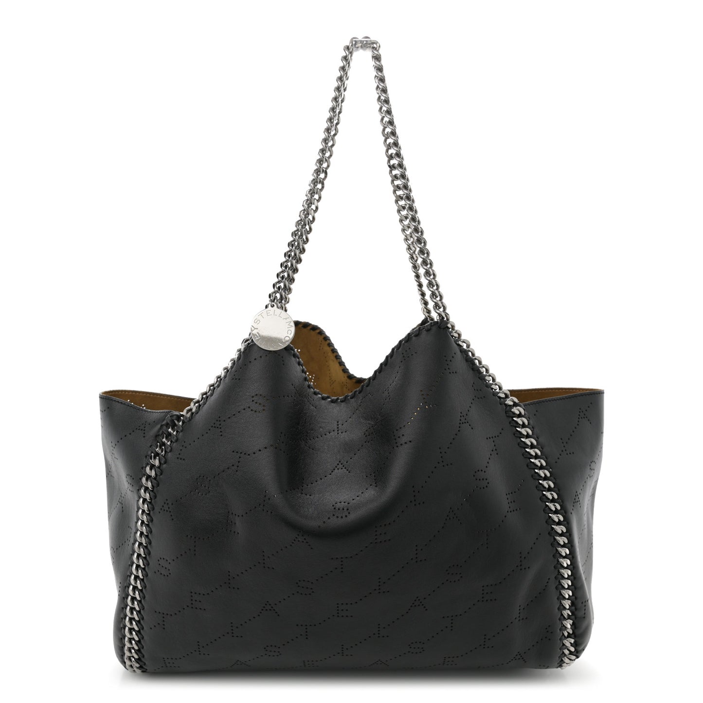 Eco Alter Nappa Perforated Logo Falabella Reversible Tote Black