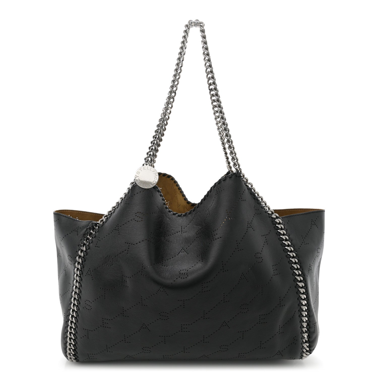 Stella McCartney Eco Alter Nappa Perforated Logo Falabella Reversible Tote Black 1 of 15