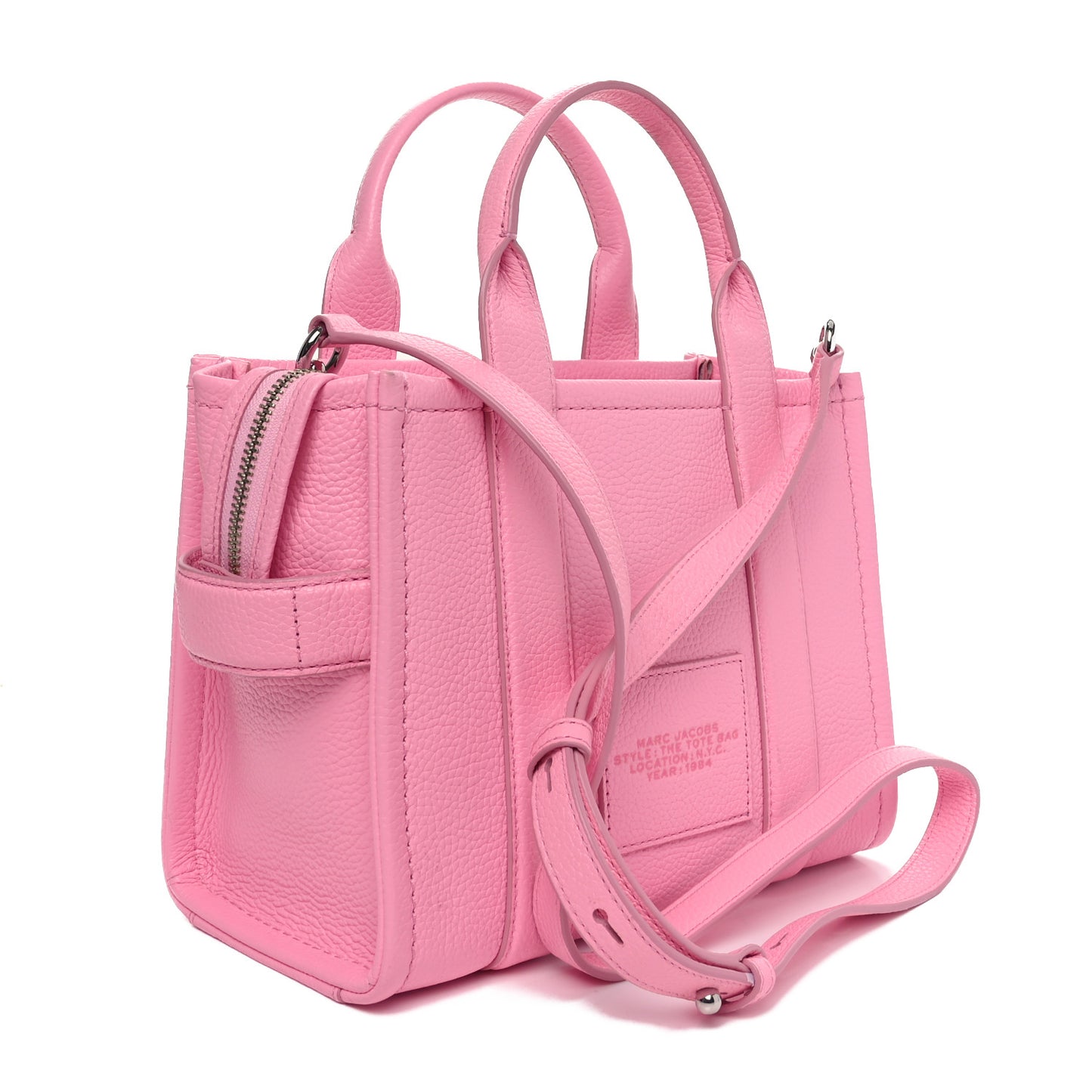 Grained Calfskin Small The Tote Bag Candy Pink