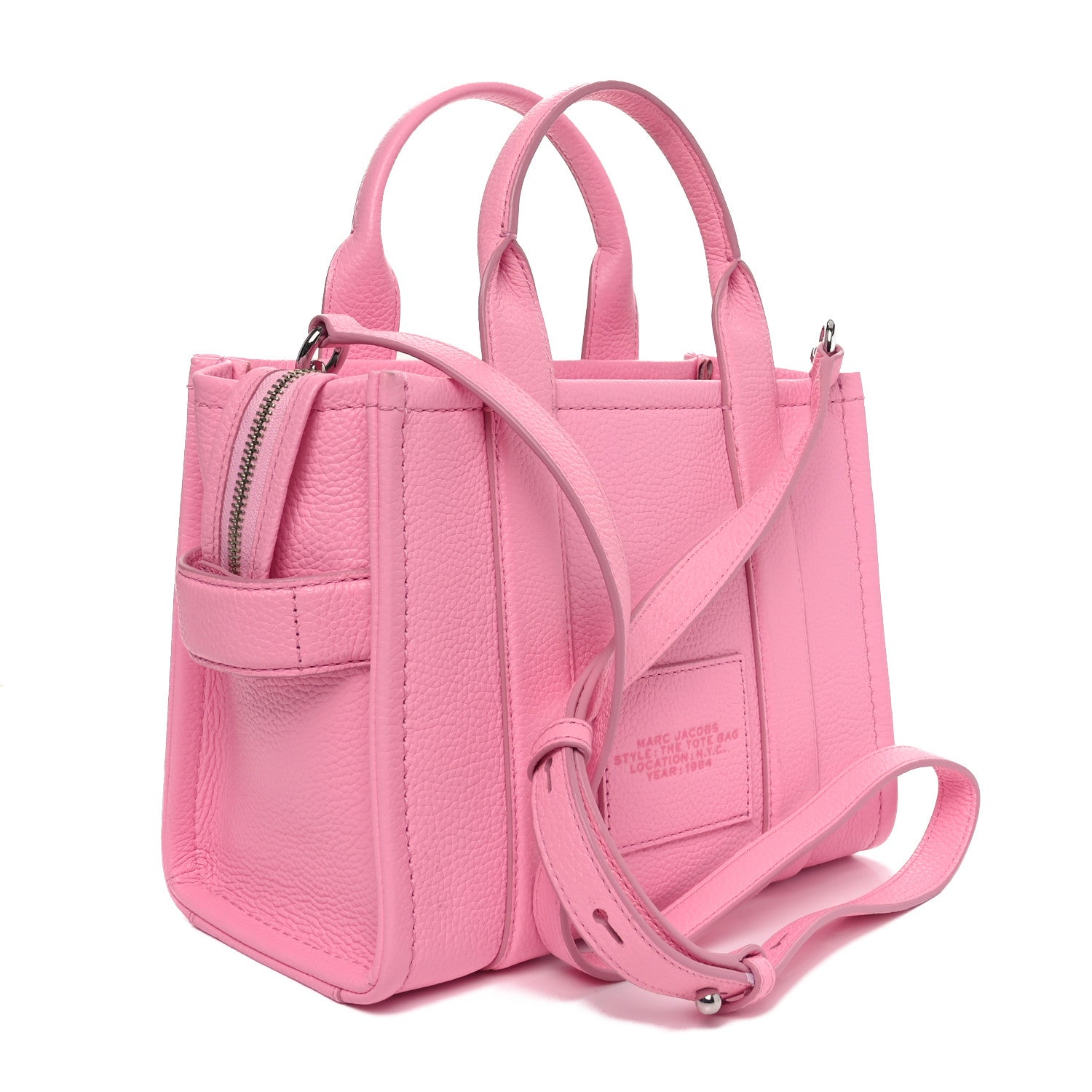 Marc Jacobs Grained Calfskin Small The Tote Bag Candy Pink 3 of 9