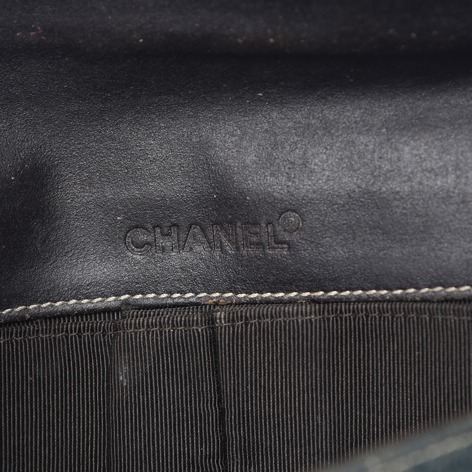 Chanel Denim Chocolate Bar Quilted East West Flap 6 of 15
