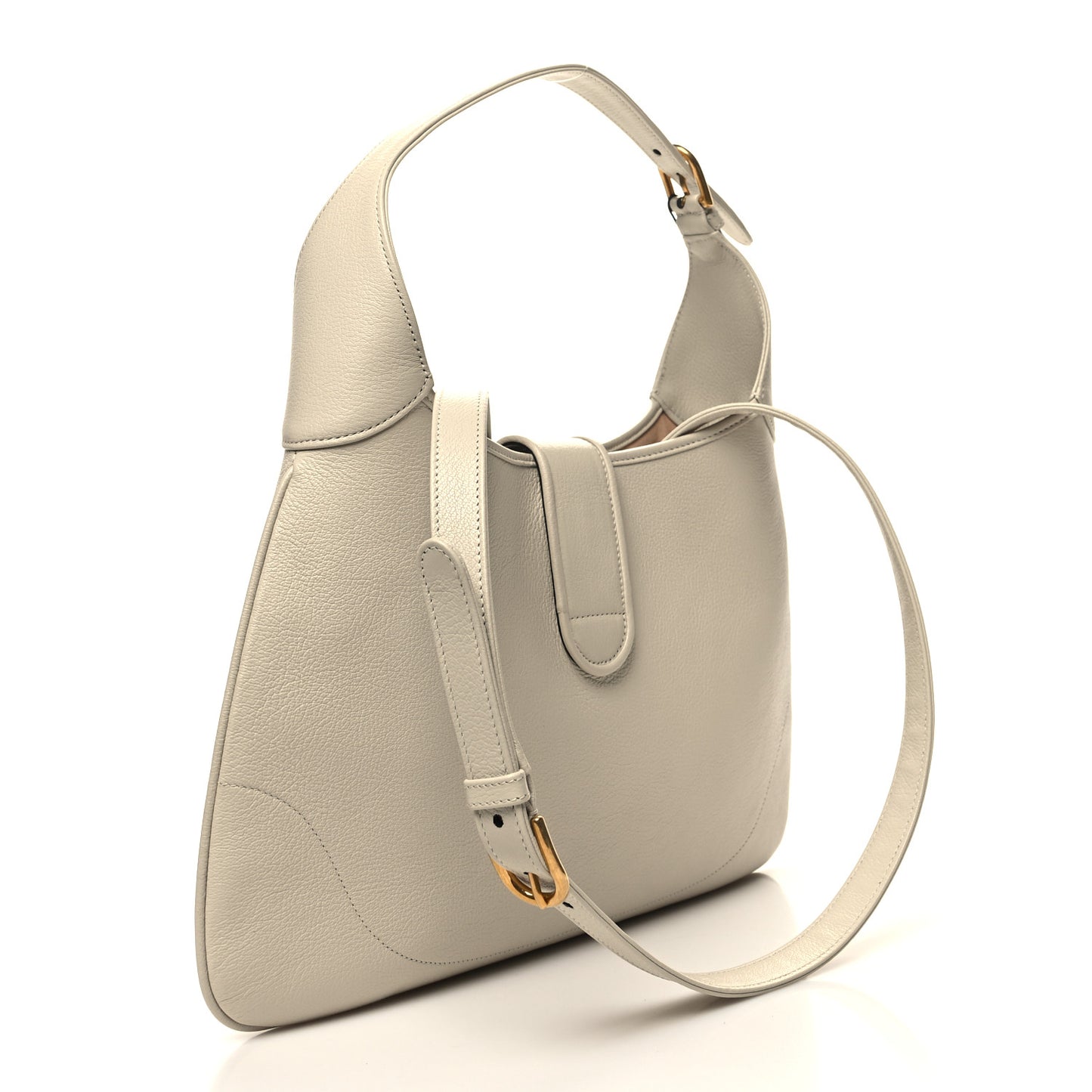 Goatskin Medium Aphrodite Shoulder Bag Mystic White