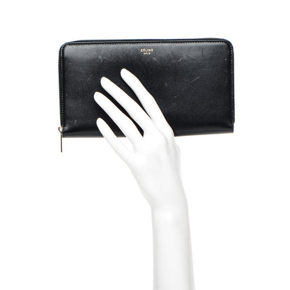 Celine Lambskin Large Zip Around Multifunction Wallet Black 2 of 6