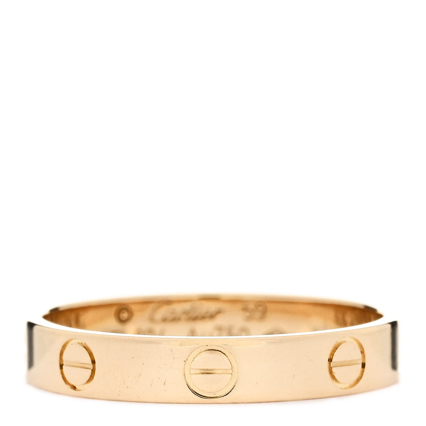 18K Yellow Gold 3.5mm LOVE Wedding Band Ring 59 8.75