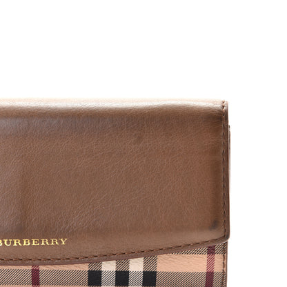 Burberry Calfskin Horseferry Check Porter Continental Wallet Tan 2 of 8