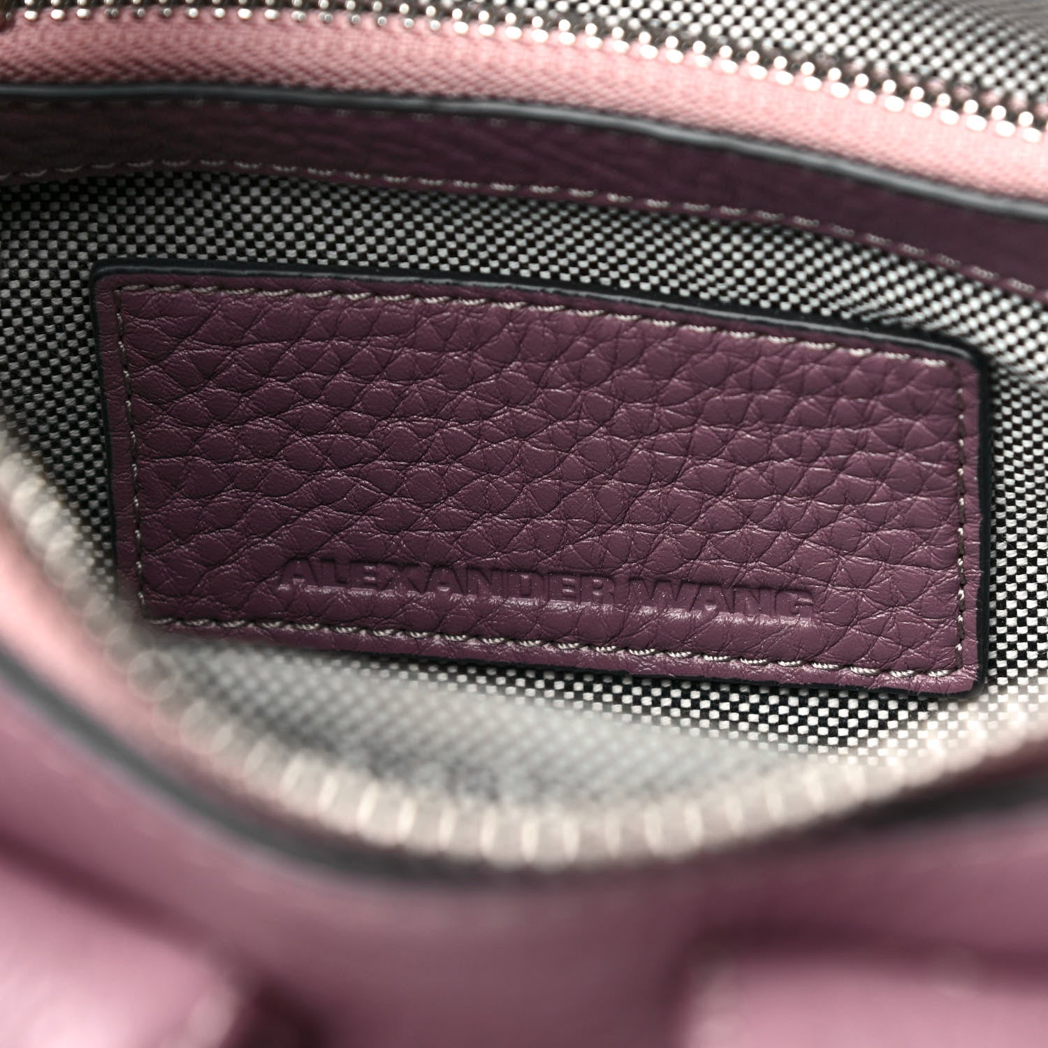 Alexander Wang Pebbled Lambskin Mini Rockie Mauve Rhodium Hardware 7 of 12