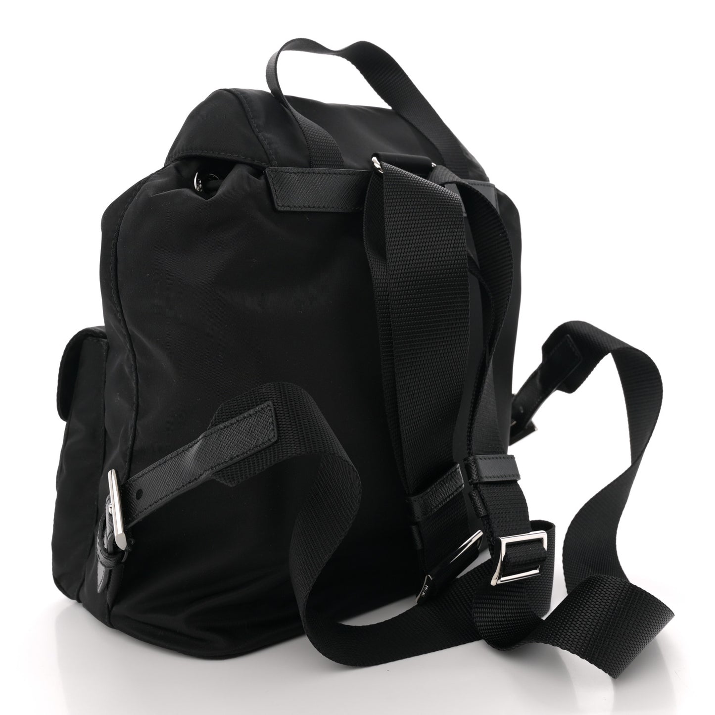 Tessuto Nylon Saffiano Small Backpack Black