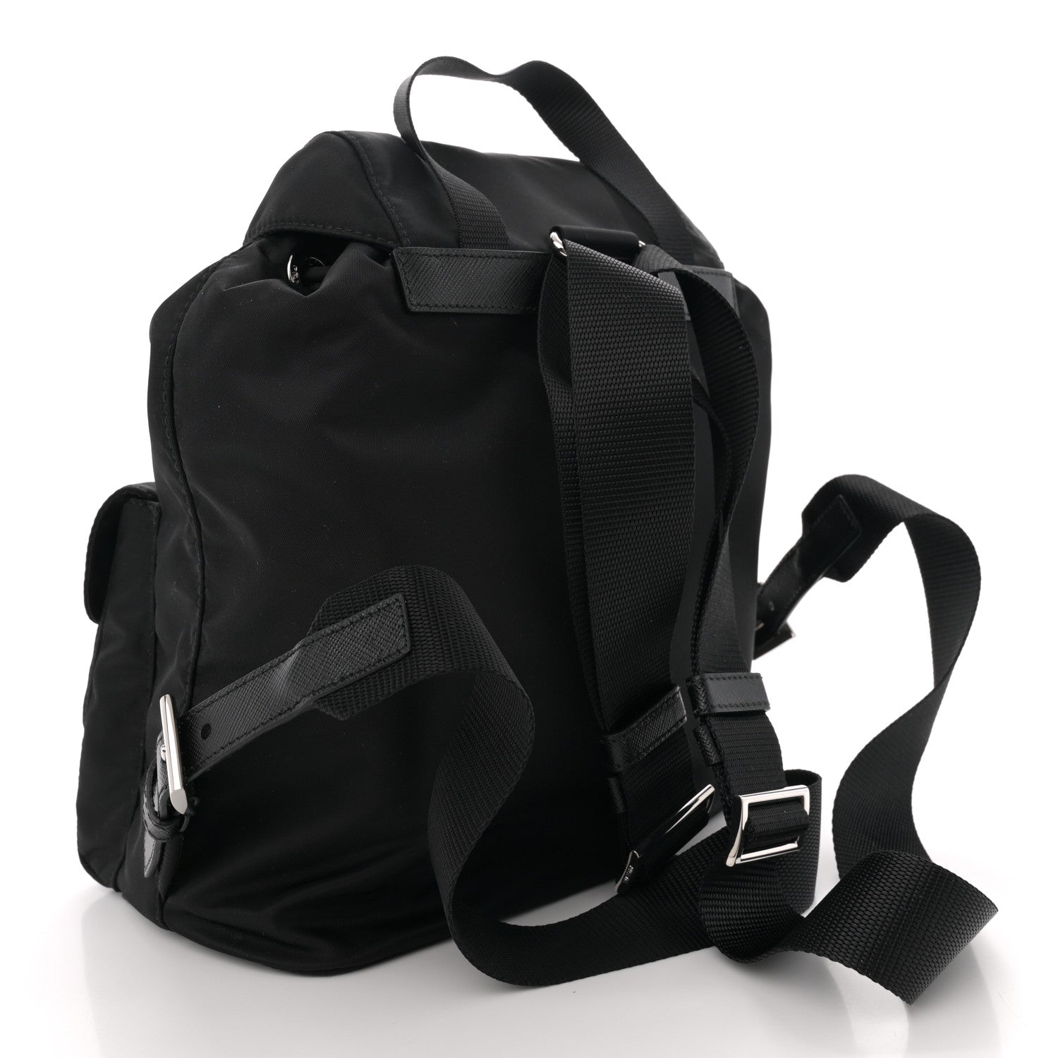 Prada Tessuto Nylon Saffiano Small Backpack Black 3 of 11