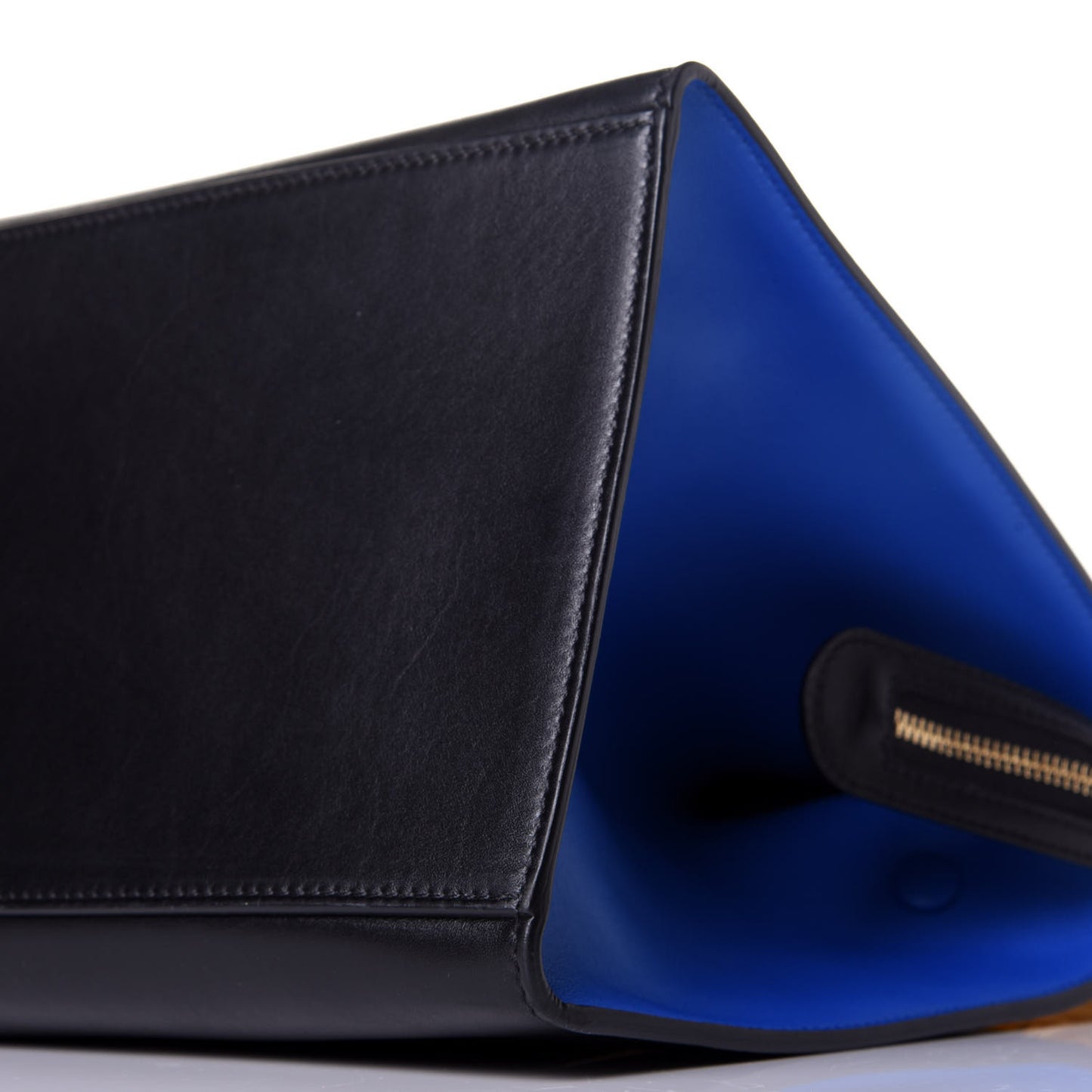 Smooth Calfskin Tri-color Trapeze Sunflower