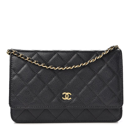 Chanel Caviar Quilted Wallet On Chain WOC Black 1 of 11