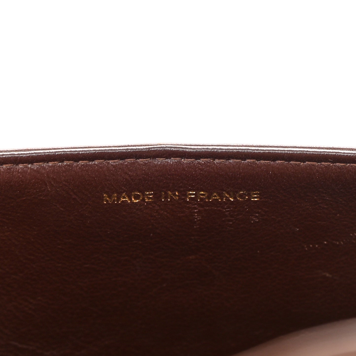 Lambskin Quilted Small Double Flap Dark Brown