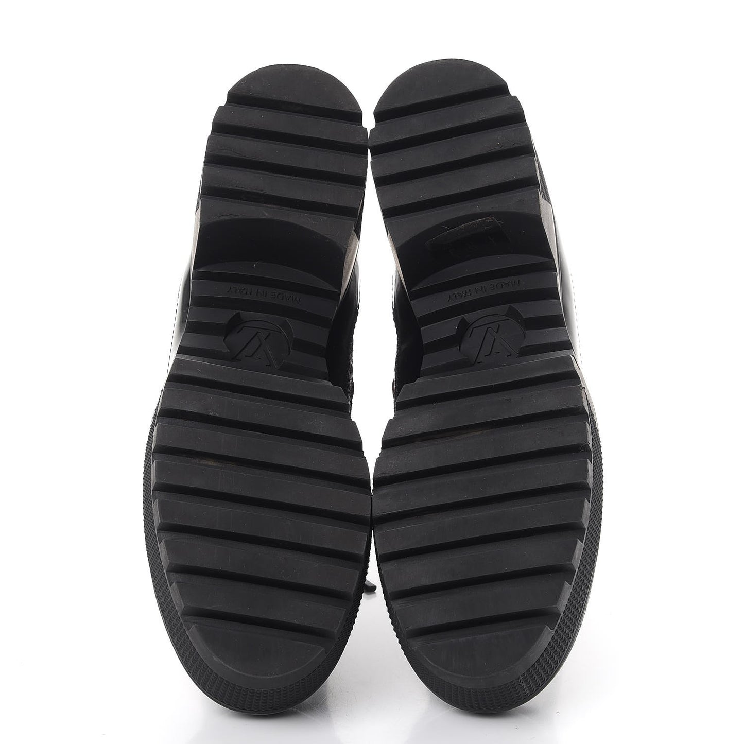 Suede Calfskin Monogram World Tour Platform Desert Boots 37.5 Black
