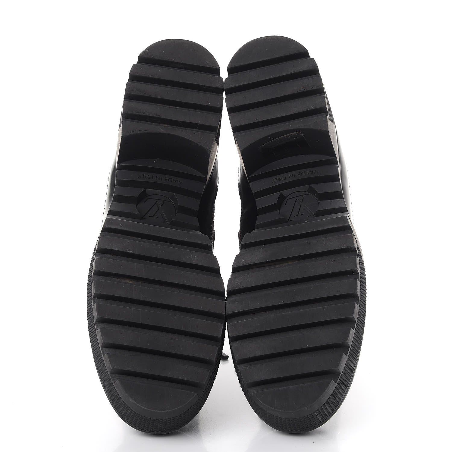 Louis Vuitton Suede Calfskin Monogram World Tour Platform Desert Boots 37.5 Black 5 of 10