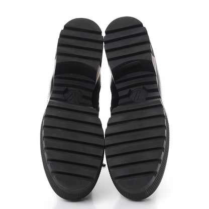 Louis Vuitton Suede Calfskin Monogram World Tour Platform Desert Boots 37.5 Black 5 of 10