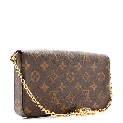 Louis Vuitton Monogram Pochette Felicie Chain Wallet Fuchsia 4 of 12