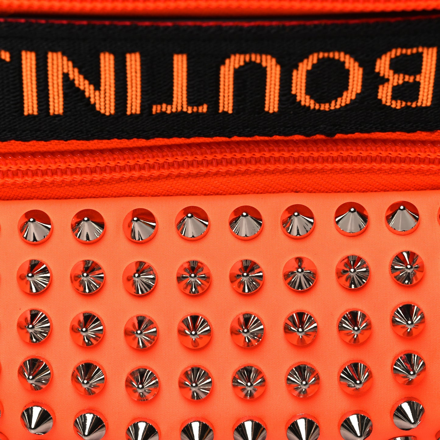 Calfskin Spiked Paris NYC Belt Bag Orange