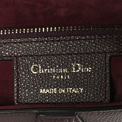 Christian Dior Grained Calfskin Saddle Bag Burgundy 6 of 9