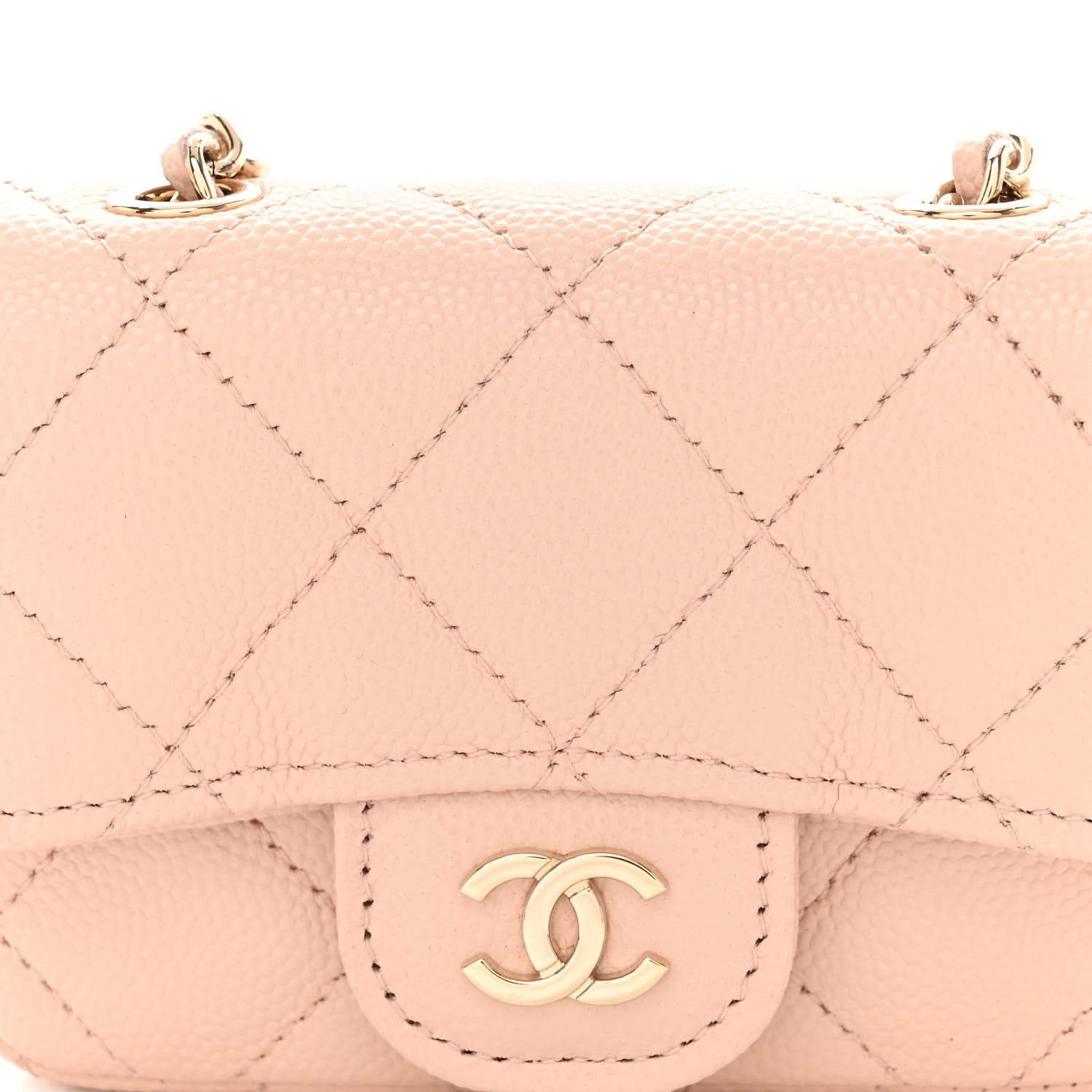 Chanel Caviar Quilted Mini Chain Belt Bag Light Beige 8 of 11
