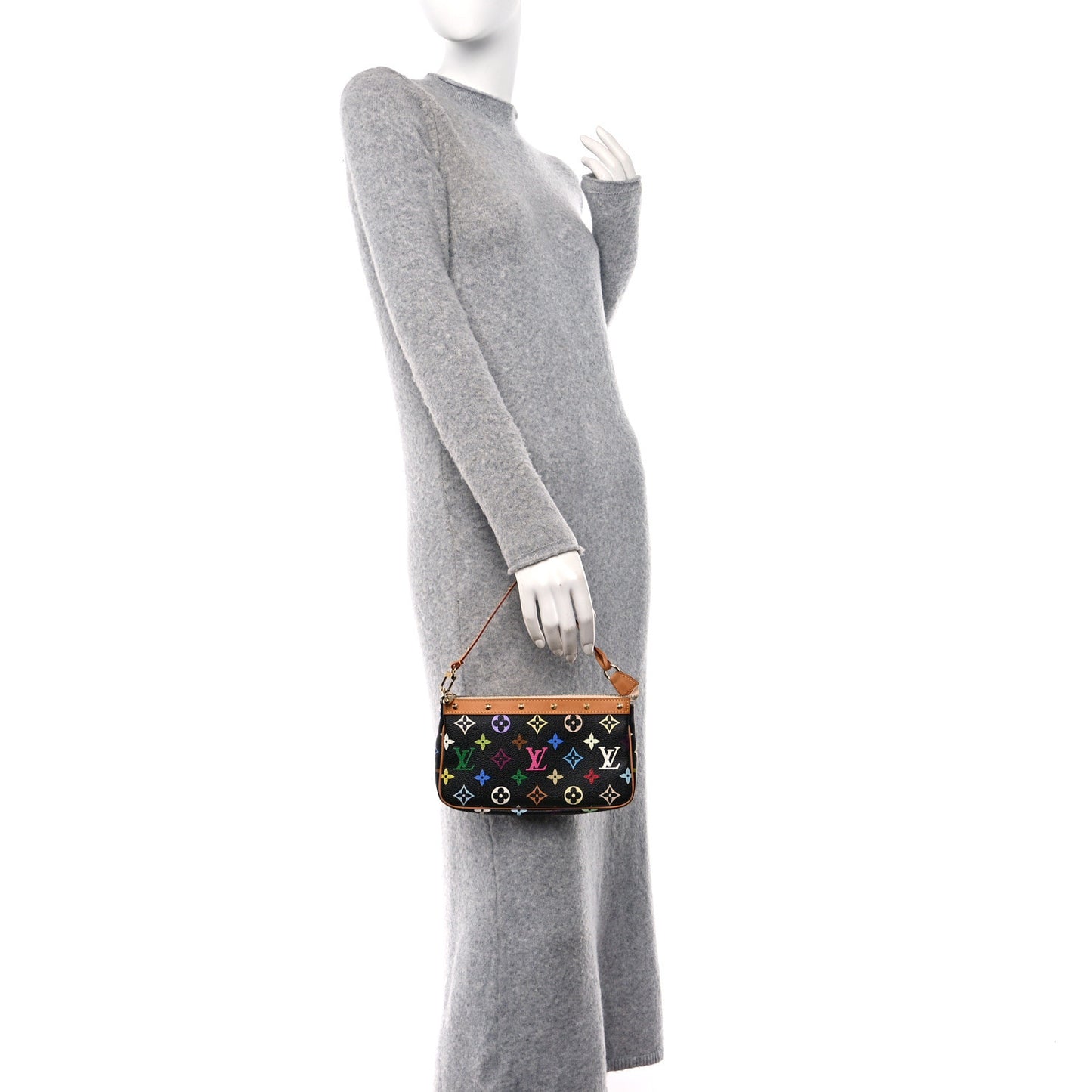 Monogram Multicolor Pochette Accessories Black