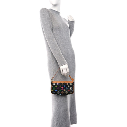 Louis Vuitton Monogram Multicolor Pochette Accessories Black 3 of 11