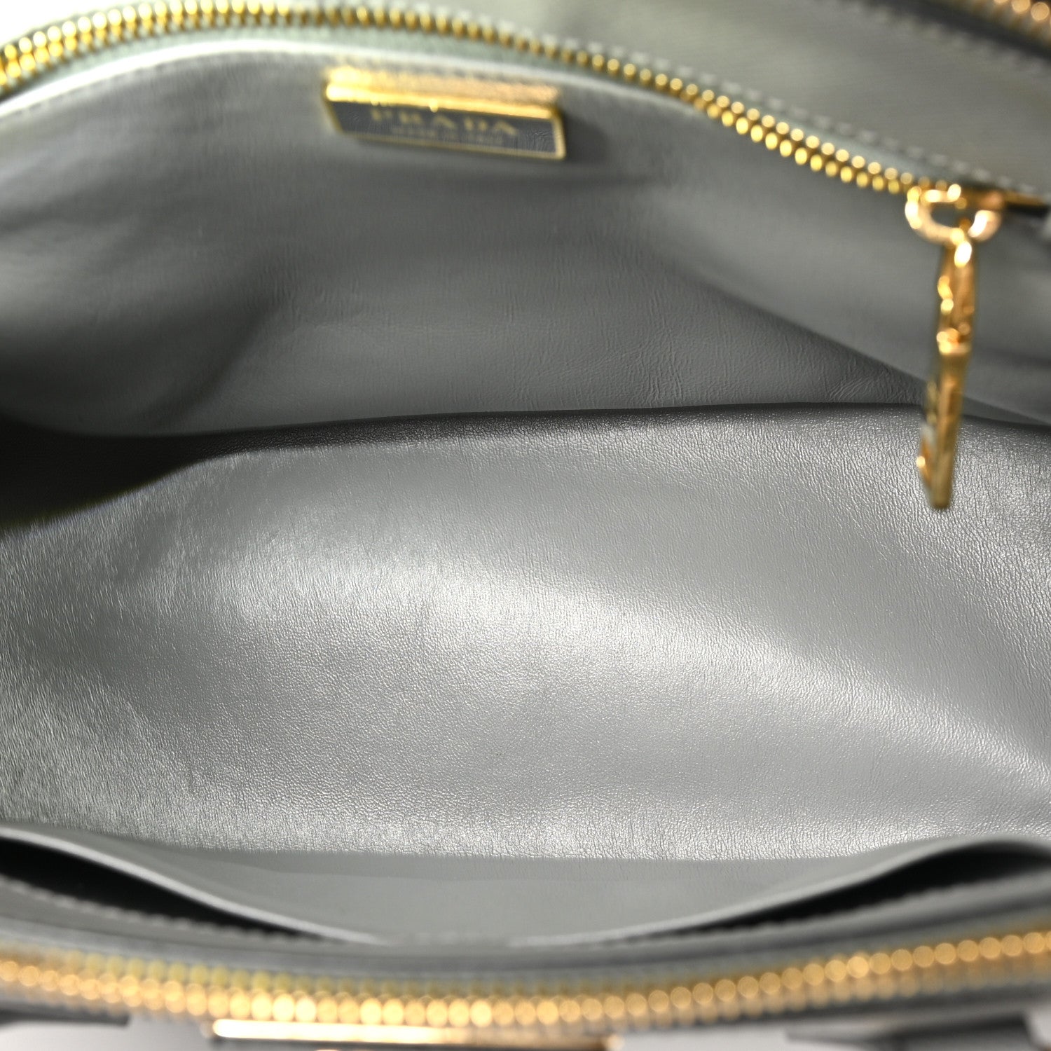 Prada Saffiano Ombre Small Galleria Double Zip Tote Gradient Slate Grey 5 of 9