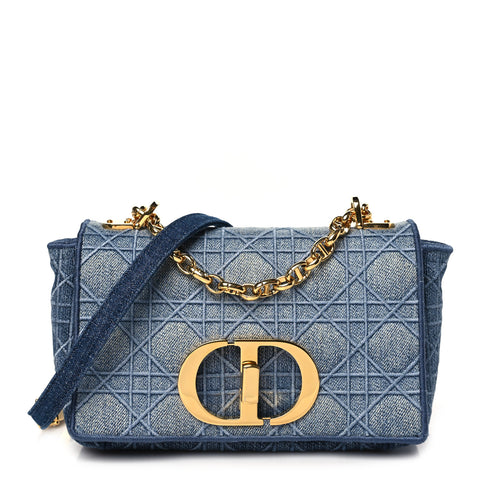 Denim Cannage Small Caro Bag Blue