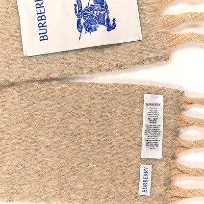 Burberry Wool Mohair Fringe Scarf Beige 3 of 3