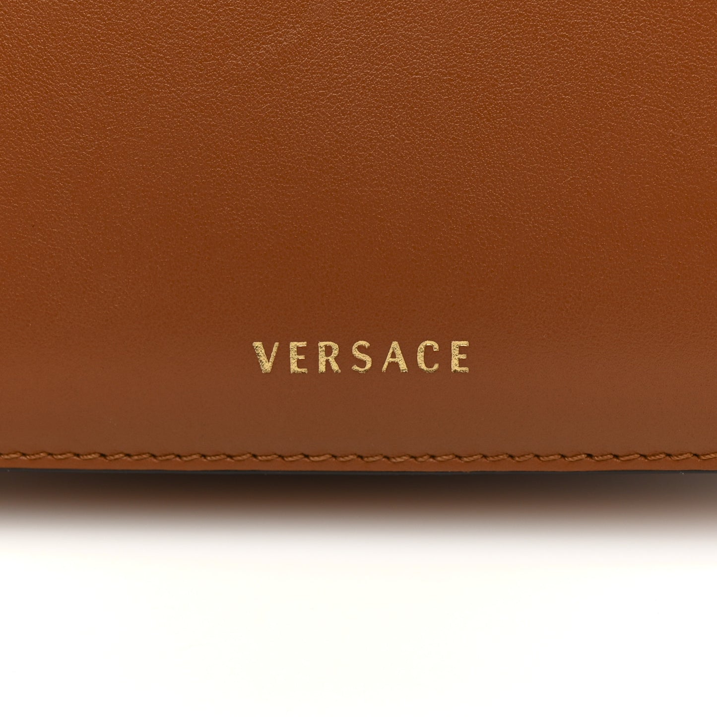 Grained Calfskin Virtus Shoulder Bag Brown