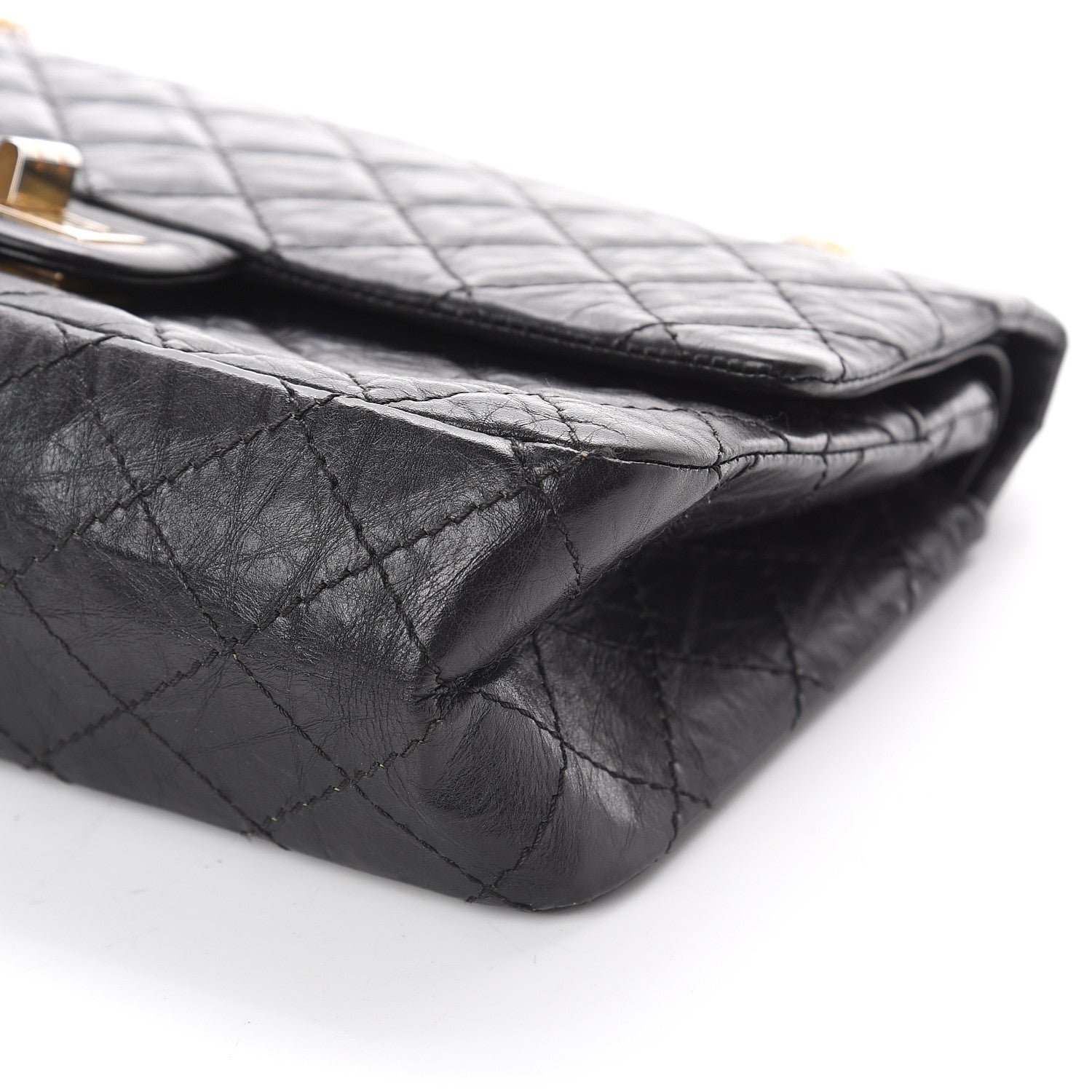 Chanel Aged Calfskin Quilted 2.55 Reissue 225 Flap Black 9 of 9