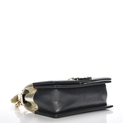Chanel Metallic Goatskin Calfskin Small Boy Flap Gold Black 4 of 7