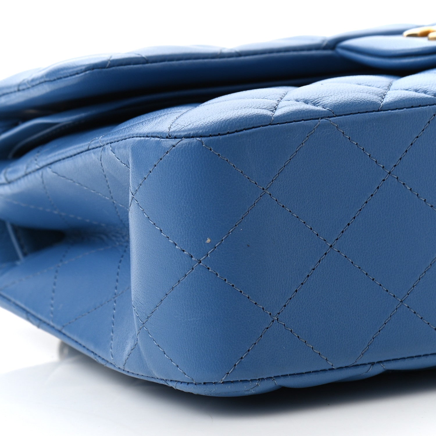 Chanel Lambskin Quilted Small Double Flap Blue 8 of 9