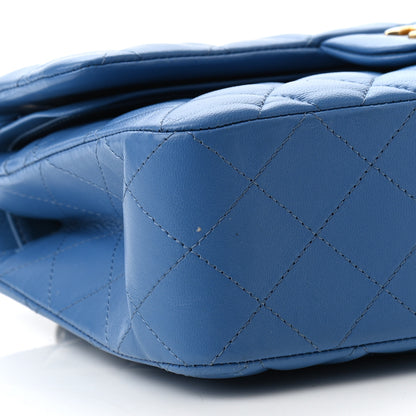 Chanel Lambskin Quilted Small Double Flap Blue 8 of 9